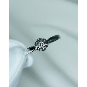 Золота каблучка з діамантом 0,065 ct 